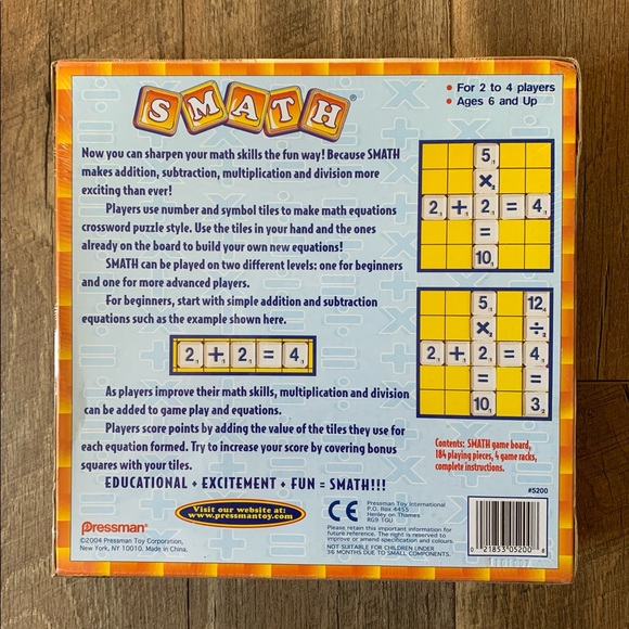 New Smath Game Ages 6 & Up - Picture 2 of 2